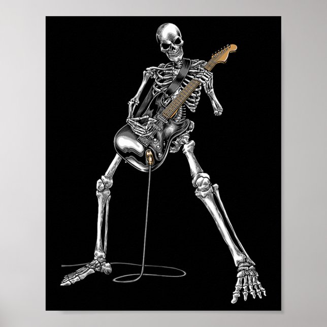 Poster Banda Rock and Roll Guitar s for Men Banda Tee (Frente)