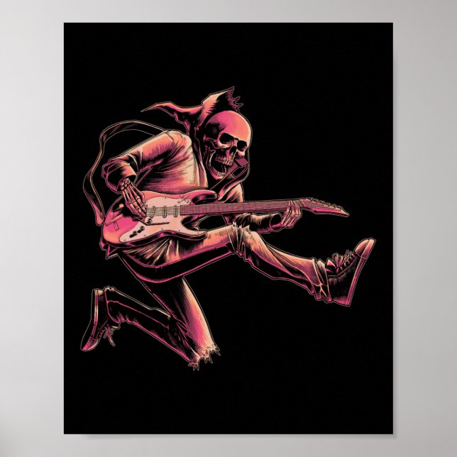 Poster Banda Rock and Roll Guitar s for Men Banda Tee 15 (Frente)