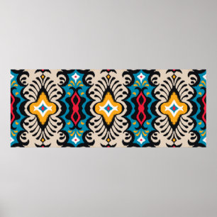 Poster Bandana Impressão. padrão sem costura com paisle