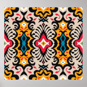 Poster Bandana Impressão: Vintage Paisley Silk.