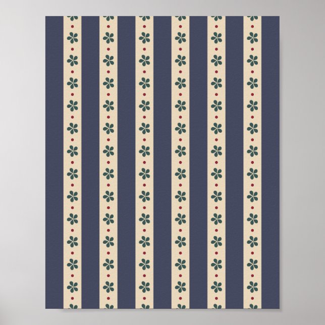 Poster Bandas Azuis E Flores (Frente)