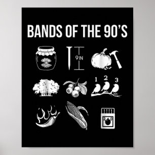 Poster Bandas De Música Populares Da Década De 90 Engraça