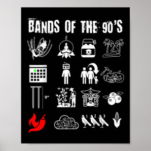 Poster Bandas de Rock Alternativo Icônicas e Nerdy Divert