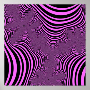 Poster Bandas de Zebra Rosa