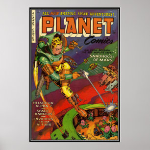 Pôster Bandas desenhadas do vintage -