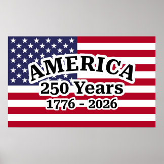 Poster Bandeira 250 Anos da América