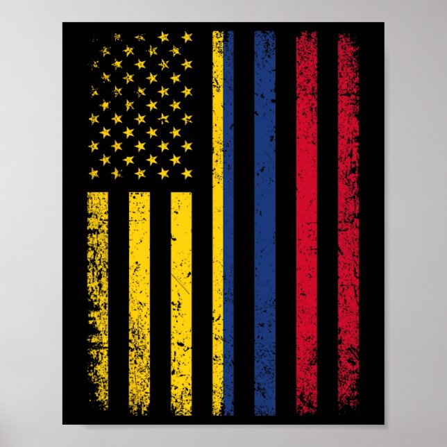 Poster Bandeira 4 de julho dos Estados Unidos (Frente)