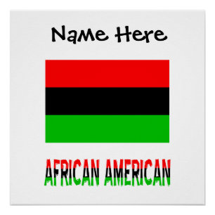 Pôster Bandeira Afro-Americana da Diáspora Africana Perso