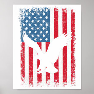 Poster Bandeira Águia Americana 4 De Julho Dia Da Indepen