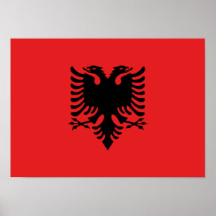 Poster Bandeira albanesa patriótica