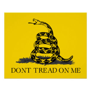 Pôster Bandeira Amarela Clássica de Gadsden Não Pise em M