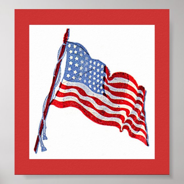 Pôster Bandeira Americana (Frente)