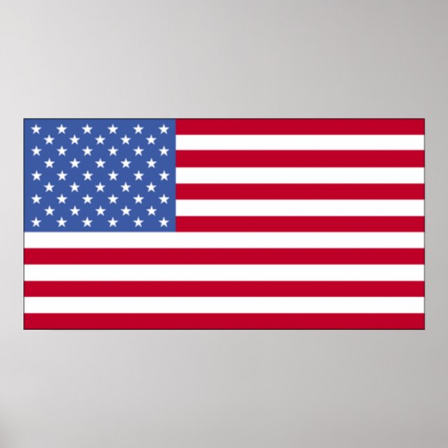 Poster Bandeira Americana (Frente)