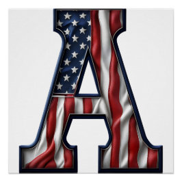 Pôster Bandeira americana.