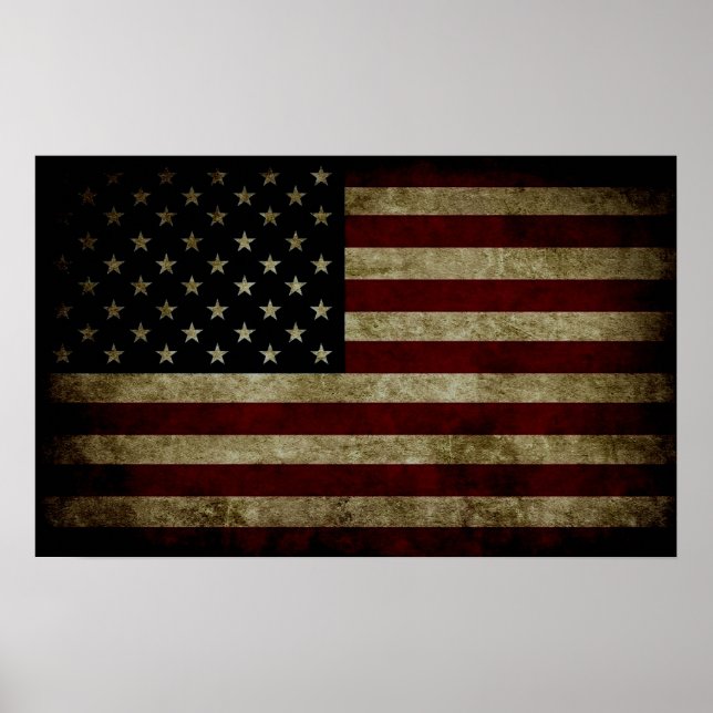 Poster Bandeira Americana (Frente)