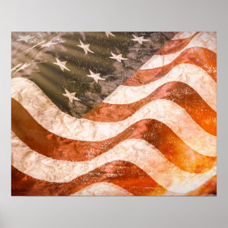 Poster Bandeira Americana