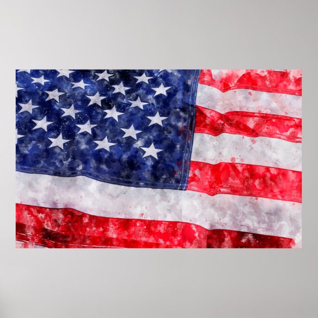 Poster bandeira americana (Frente)