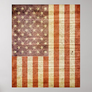 Pôster Bandeira Americana