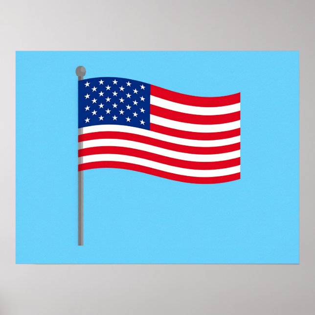 Poster bandeira americana (Frente)