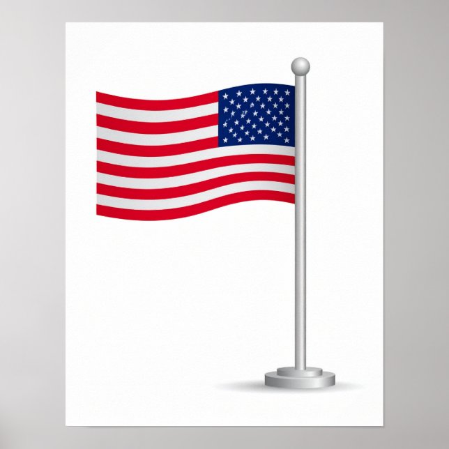 Poster bandeira americana (Frente)