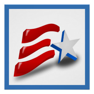 PÔSTER BANDEIRA AMERICANA