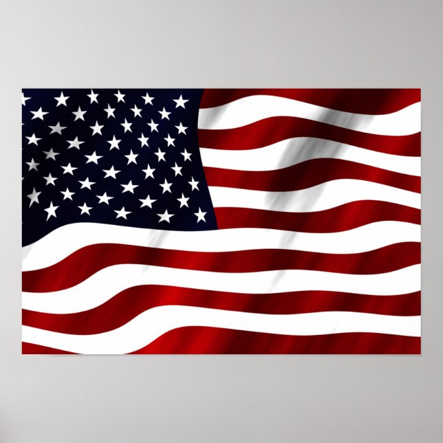 Pôster Bandeira Americana (Frente)