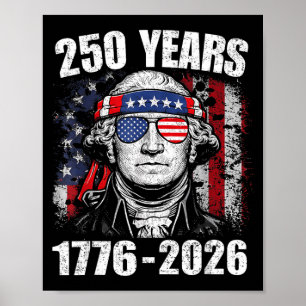 Poster Bandeira Americana 250 Anos Aniversário de 250 ano
