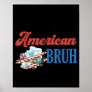 Poster Bandeira Americana 4 de Julho Dia da Independência