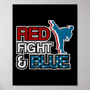 Poster Bandeira Americana Artes Marciais 4 De Julho Karat