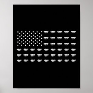 Poster Bandeira Americana Batata Doce Usa Patriotismo Pat
