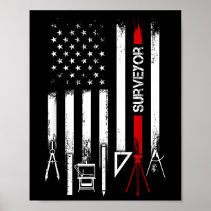 Poster Bandeira Americana com Inquérito a Mulheres Pai