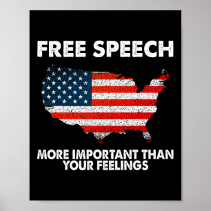 Poster Bandeira Americana da Liberdade de Expressão Repub