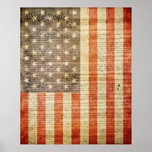 Poster Bandeira americana de 49 estrelas