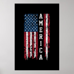 Poster Bandeira Americana de 4 de julho