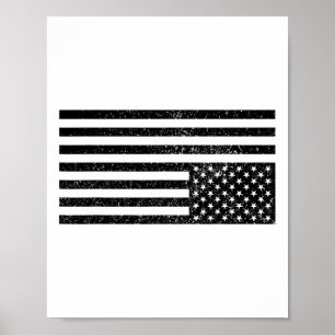 Poster Bandeira Americana de Cabeça para Baixo