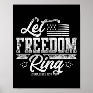Poster Bandeira Americana Deixa A Liberdade Andar 4 De Ju