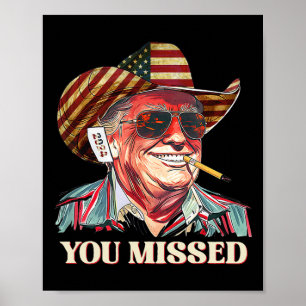 Poster Bandeira Americana do Caubói Trump do Oeste Você P