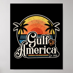 Poster Bandeira Americana Do Golfo Da América Do Norte Es