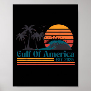 Poster Bandeira Americana Do Golfo De Eua No Leste De 202