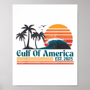 Poster Bandeira Americana Do Golfo De Eua No Leste De 202