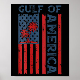 Poster Bandeira Americana do Golfo dos Eua no Leste de 20