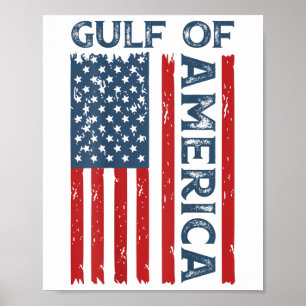 Poster Bandeira Americana Engraçada No Golfo Dos Eua (Ba)