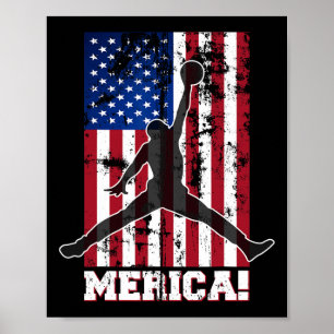 Poster Bandeira Americana Esboço Bandeira EUA 4 De Julho