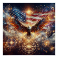 Bandeira Americana - Estrelas e Stripes - Águia Ba