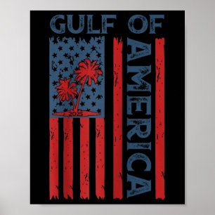 Poster Bandeira Americana G.2025 Do Golfo De Eua