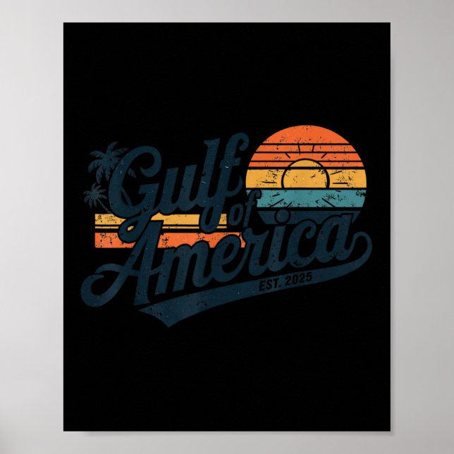 Poster Bandeira Americana G.2025 Do Golfo De Eua (Frente)