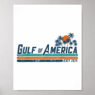 Poster Bandeira Americana G.2025 Do Golfo De Eua