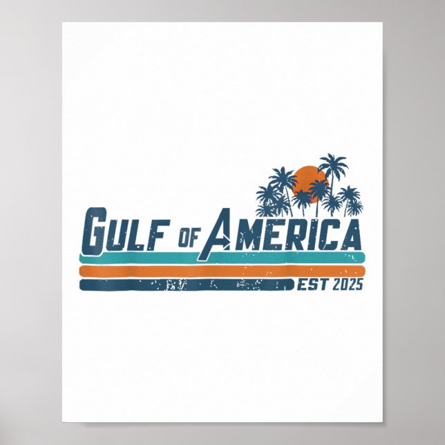 Poster Bandeira Americana G.2025 Do Golfo De Eua (Frente)