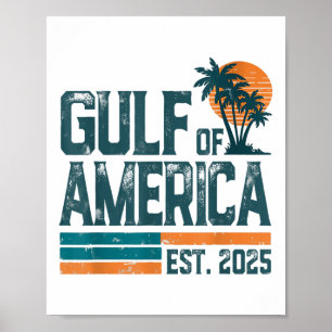 Poster Bandeira Americana G.2025 Do Golfo De Eua