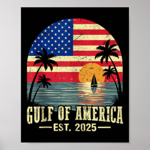 Poster Bandeira Americana G.2025 Do Golfo De Eua